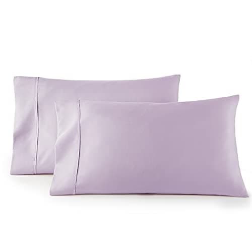King Pillow Cases Set of 2 - Lavender Microfiber Pillowcases