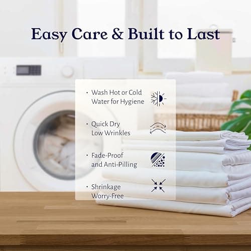 California Design Den 100% Organic Cotton Deep Pocket Sheets - Ivory