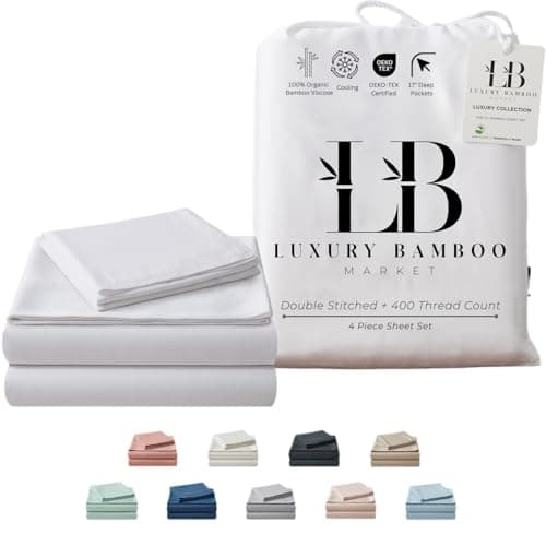 Coastal Green 17" Deep Pocket 100% Bamboo Bed Sheets | Ultra Soft & Cooling