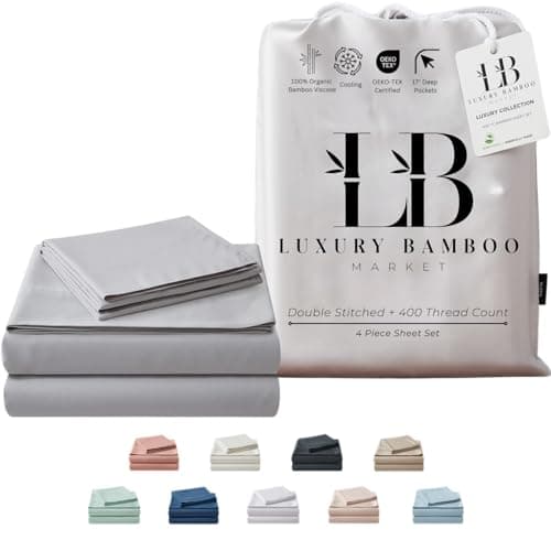 Coastal Green 17" Deep Pocket 100% Bamboo Bed Sheets | Ultra Soft & Cooling