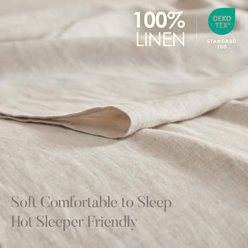 100% French Linen Sheets Set for Hot Sleepers - 4 Pcs Set