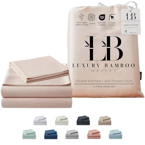 Coastal Green 17" Deep Pocket 100% Bamboo Bed Sheets | Ultra Soft & Cooling