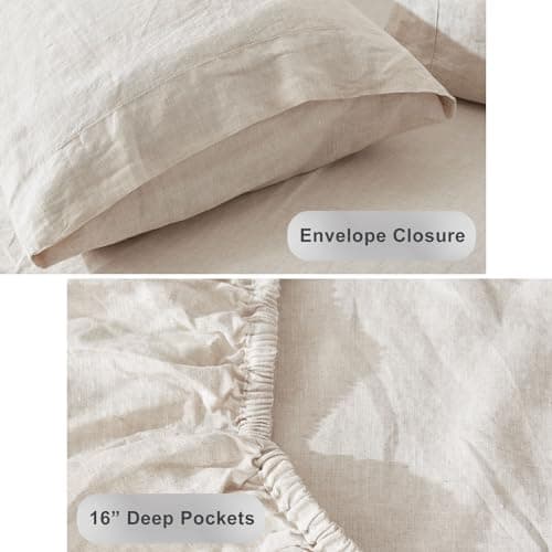 100% French Natural Linen Flax Bedding 4pc Set (full size)