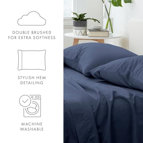 Ultra Soft Pillow Case Set, Navy