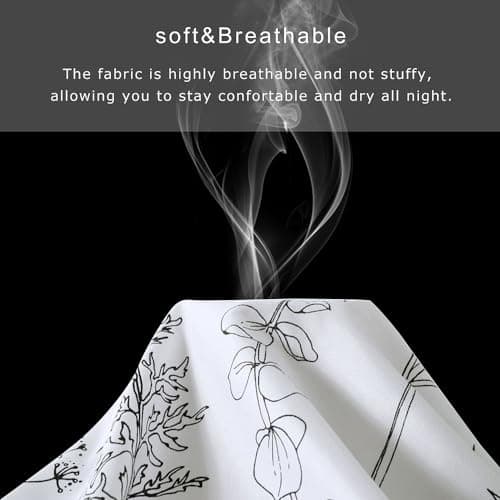 Printed Full Sheet Set with Deep Pocket in Microfiber - 4 Piece Soft and Breathable