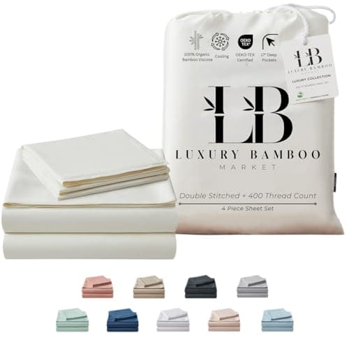 Coastal Green 17" Deep Pocket 100% Bamboo Bed Sheets | Ultra Soft & Cooling