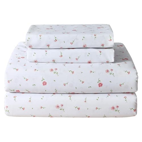 Purple Paisley Butterfly Floral Bed Sheets Set