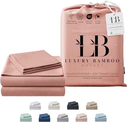 Coastal Green 17" Deep Pocket 100% Bamboo Bed Sheets | Ultra Soft & Cooling