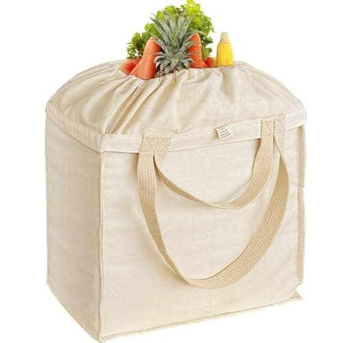 Canvas Tote Bag XL Set - Heavy Duty, Foldable, Washable