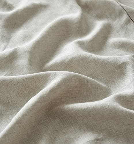 Simple&Opulence 100% Natural Linen Twin Sheets Set, 3 Pcs Breathable & Durable