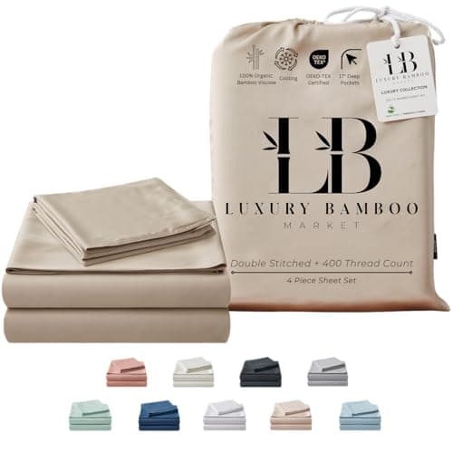 Coastal Green 17" Deep Pocket 100% Bamboo Bed Sheets | Ultra Soft & Cooling