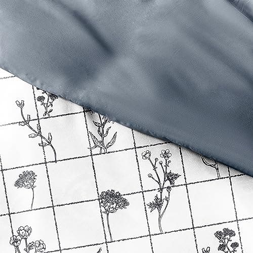 Twin Navy Duvet Cover Set with 2 Pillow Shams - Hotel-Like Comfort, Softness, and Dreamy Prints