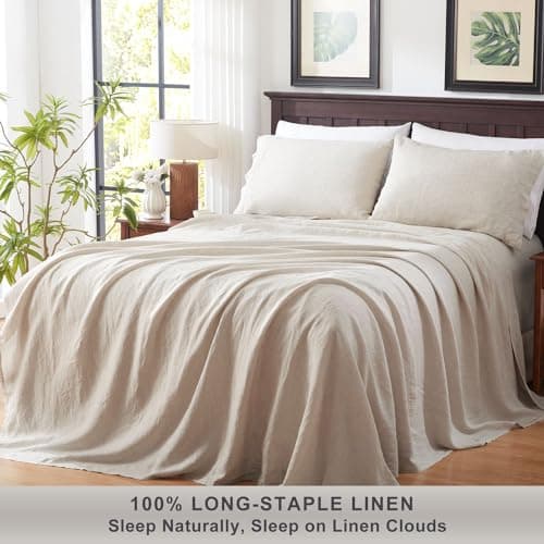 100% French Natural Linen Flax Bedding 4pc Set (full size)