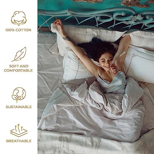 Luxury 400 Thread Count Queen Size Sateen Cotton Sheet Set - Sky Blue