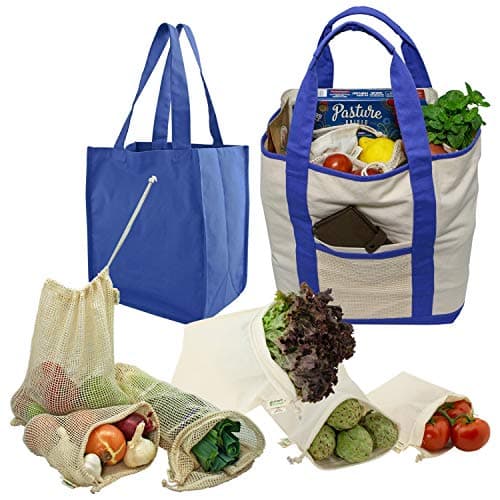 Reusable Farmers Market Shopping Bag Set