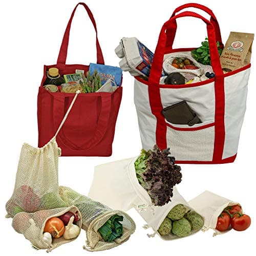 Reusable Farmers Market Shopping Bag Set