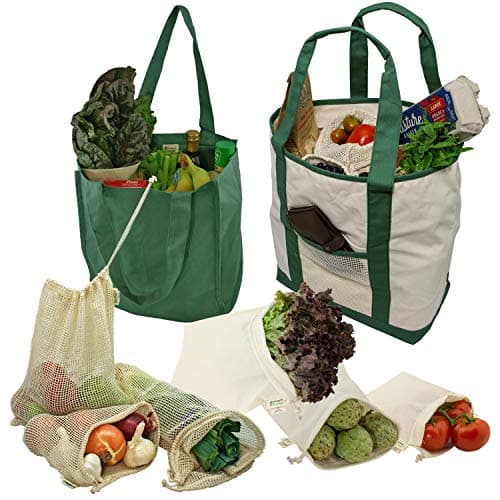 Reusable Farmers Market Shopping Bag Set