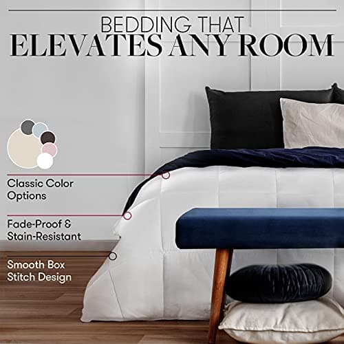 Beckham Hotel Twin/Twin XL Comforter - Luxury Goose Down Alternative - Burgundy