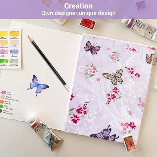 Purple Paisley Butterfly Floral Bed Sheets Set