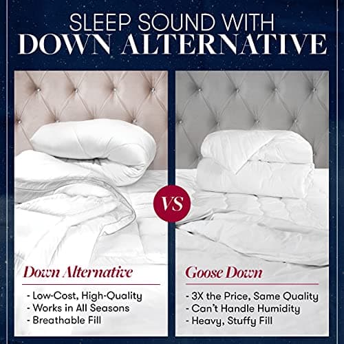 Goose Down Alternative Reversible Comforter - Full/Queen - Brown/Cream