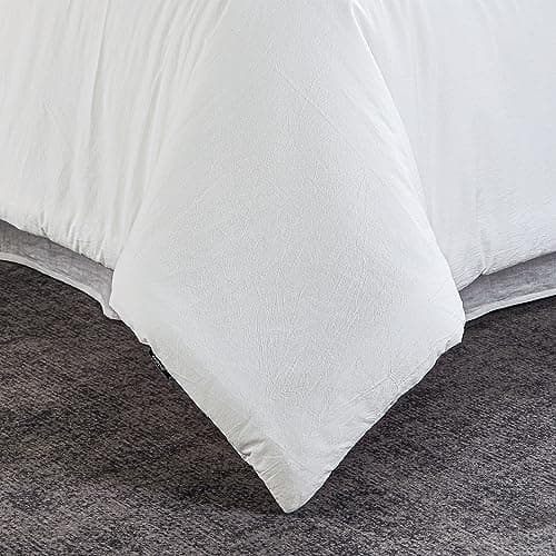 Queen Size White Cotton Comforter Set 3 Pieces