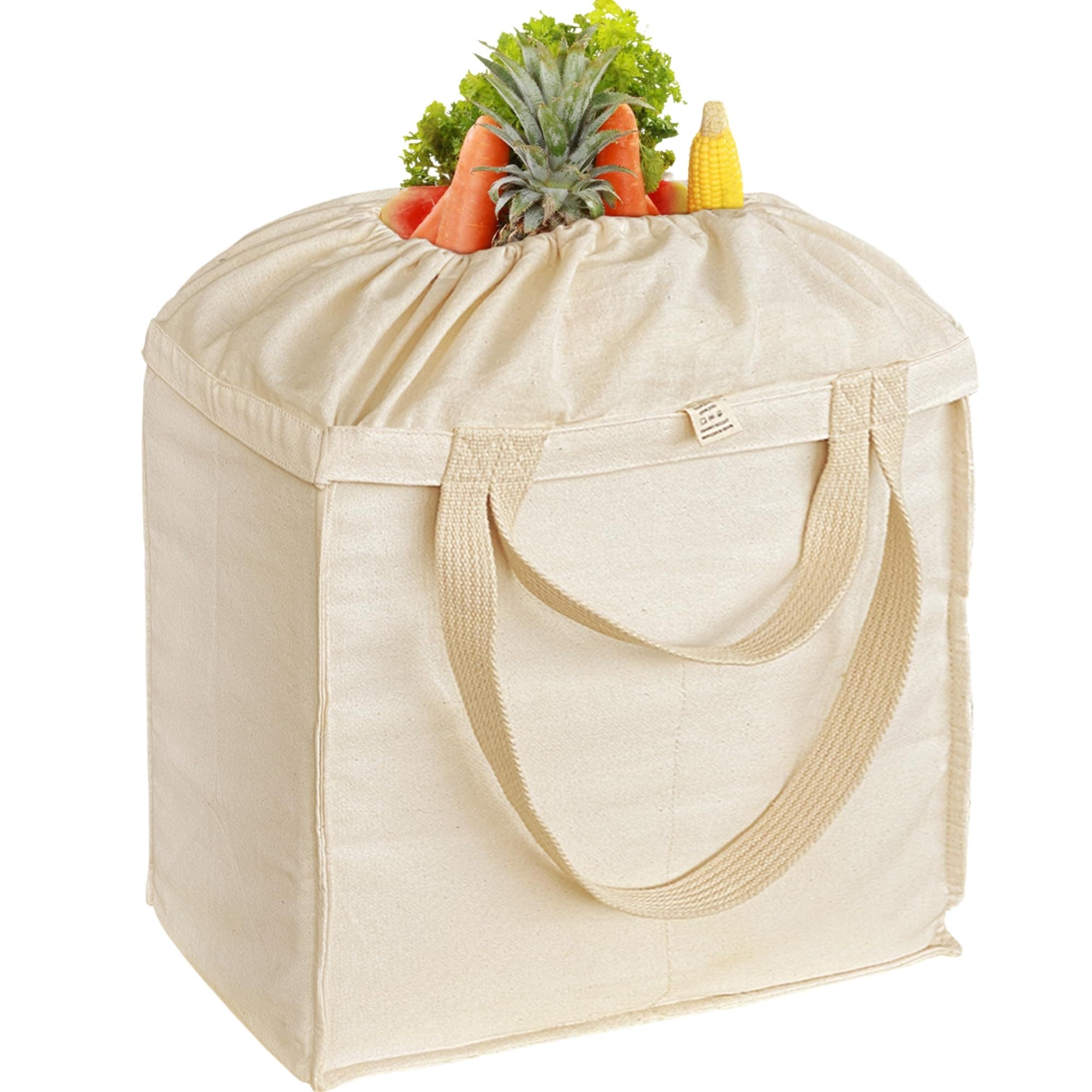 Canvas Tote Bag XL Set - Heavy Duty, Foldable, Washable