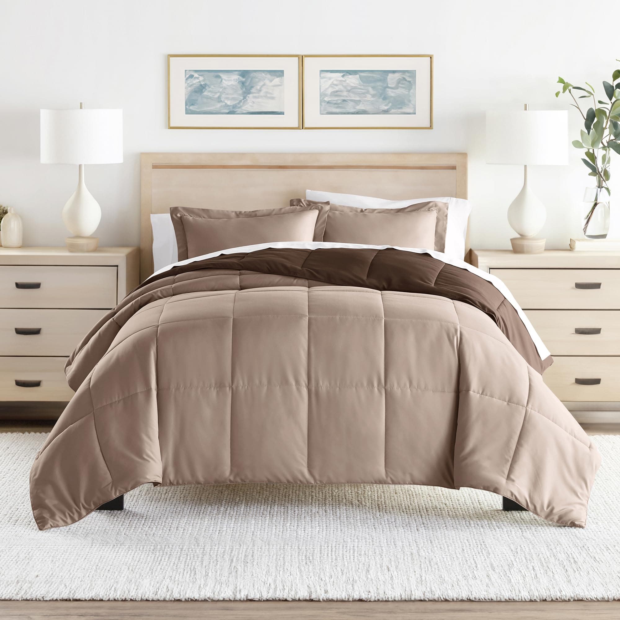 Luxury Queen Comforter Set with 2 Pillow Shams